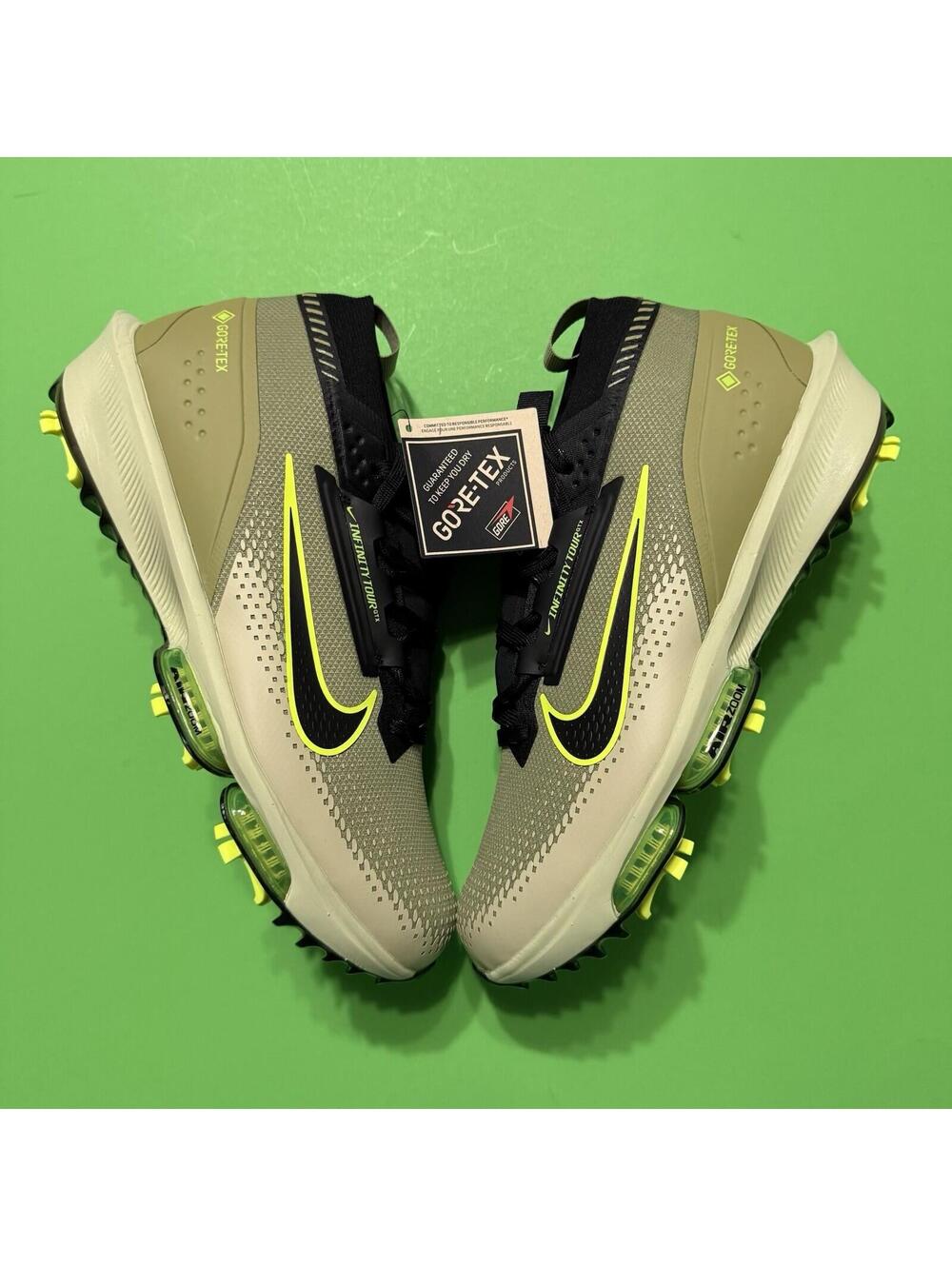 Nike Infinity Tour Next% 2 GORE TEX Camo Green Golf Cleats FV4897-300 Men’s 10.5
